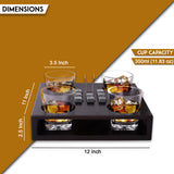 Bezrat Old Fashioned Whiskey Glasses Set - + 8 Whisky Chilling Stones and accessories on Wooden Tray – 4 Scotch Bourbon Glasses – Granite Chilling Rocks