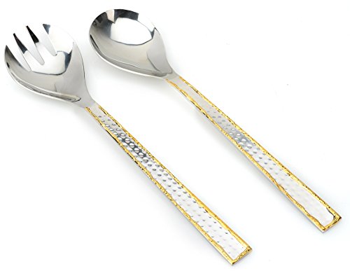 Pizzazz Set of 2 Hammered Salad Server Set