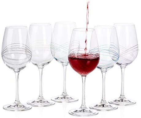 JBHO Stemless Wine Glasses Set of 6, Red or White Small Wine Glass