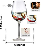 Wine Glasses | Hand Painted Red Wine Glasses