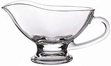 Bezrat Large 10 oz crystal Coupe Shaped Gravy Sauce Boat