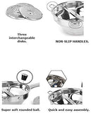 Bezrat Food Mill - Stainless Steel Kitchen Mill with 3 Discs for Mashing, Straining & Grating Fruits & Vegetables | Easy to Clean & Durable Quality