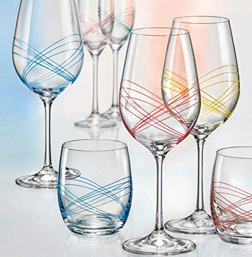 Bezrat Classic, Beautifully Designed, Stemless Wine Glasses - Lead-Free  Premium Crystal Red or White Wine Glass