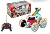 Bezrat 4 Channel Stunt Master - Acrobatic Extreme 360° Tumbling & Spinning Action Racer RC Car with Colorful Lights (Colors May Vary)