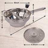 Bezrat Food Mill - Stainless Steel Kitchen Mill with 3 Discs for Mashing, Straining & Grating Fruits & Vegetables | Easy to Clean & Durable Quality