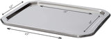 Bezrat Stainless Steel Food Serving Tray – Rectangular Decorative Mirrored Serveware Platter