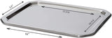 Bezrat Stainless Steel Food Serving Tray – Rectangular Decorative Mirrored Serveware Platter