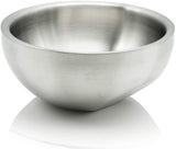 Double Wall Serving Bowl By Bezrat | Stainless Steel Dual Angle Nut and Candy Serving Dish | Solid, Balanced and Dishwasher-Safe | Metal Serving Container For Snacks - 40 Ounces