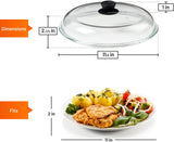 Bezrat Microwave Glass Plate Cover | Splatter Guard Lid with Easy Grip Silicone Handle Knob | 100% Food Grade | BPA Free and Dishwasher Safe | 11.5 Inch