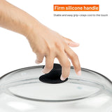 Bezrat Microwave Glass Plate Cover | Splatter Guard Lid with Easy Grip Silicone Handle Knob | 100% Food Grade | BPA Free and Dishwasher Safe | 11.5 Inch