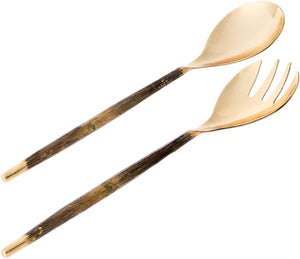 Pizzazz Set of 2 Gold Salad Servers