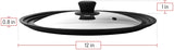 Bezrat Universal Lid for Pans and Pots – Tempered Glass with Silicone Trim Cover