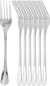Bezrat Premium Set Of Polished Stainless Steel Dinner Forks [6 Pieces]