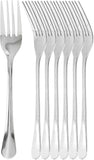 Bezrat Premium Set Of Polished Stainless Steel Dinner Forks [6 Pieces]