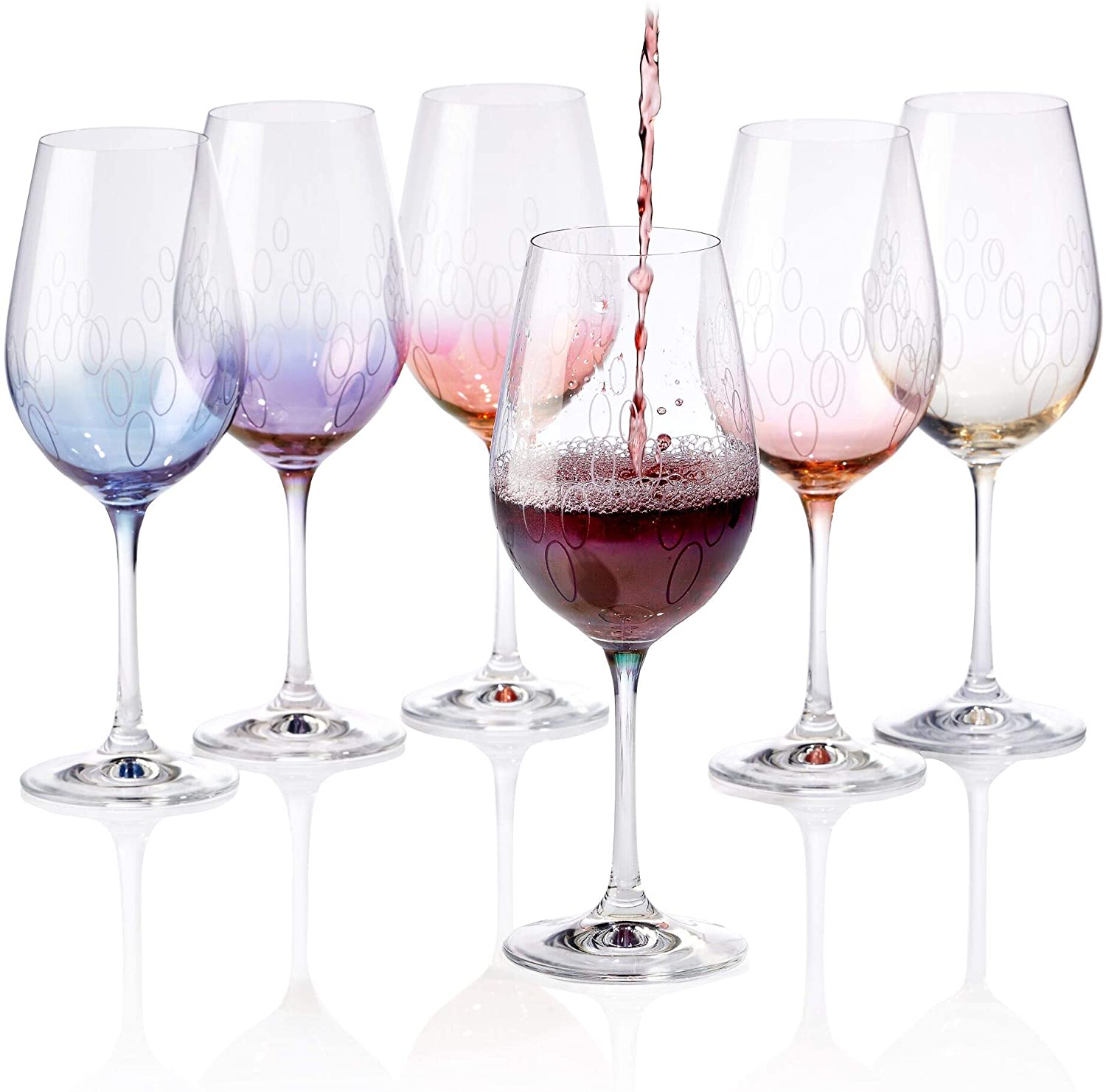 Red Wine Glasses Large Wine Glasses Long Stem Premium Crystal Wine