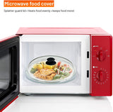 Bezrat Microwave Glass Plate Cover | Splatter Guard Lid with Easy Grip Silicone Handle Knob | 100% Food Grade | BPA Free and Dishwasher Safe | 11.5 Inch