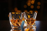 Bezrat Whiskey Glass Wood Stand Gift Set - Stone Tray - Scotch Bourbon Twist Glasses – Granite Chilling Rocks