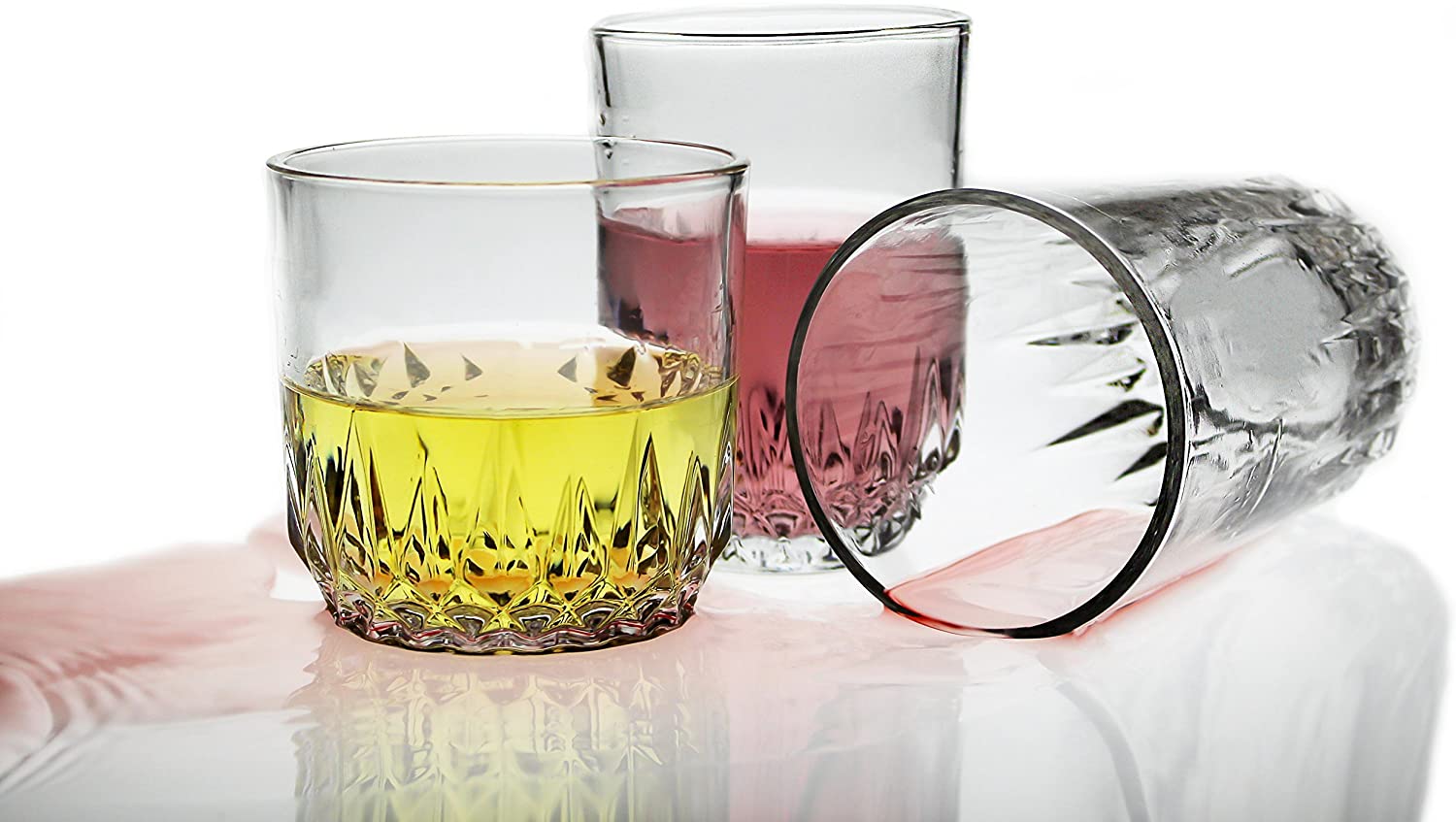 18-Piece Glassware Set Includes: 6 Piece 12 Oz. Highball Glasses, 6 Pi   Bezrat