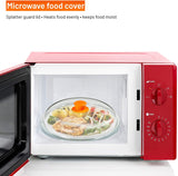 Bezrat Microwave Glass Plate Cover | Splatter Guard Lid with Easy Grip Silicone Handle Knob | 100% Food Grade | BPA Free and Dishwasher Safe | 11.5 Inch