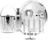 Elegant Cocktail Shaker and Bar Set – 10 Piece Stainless Steel Bar Tool Set with Ice Bucket and Tray – all in One Cocktail Set for Restaurant or Home Bar
