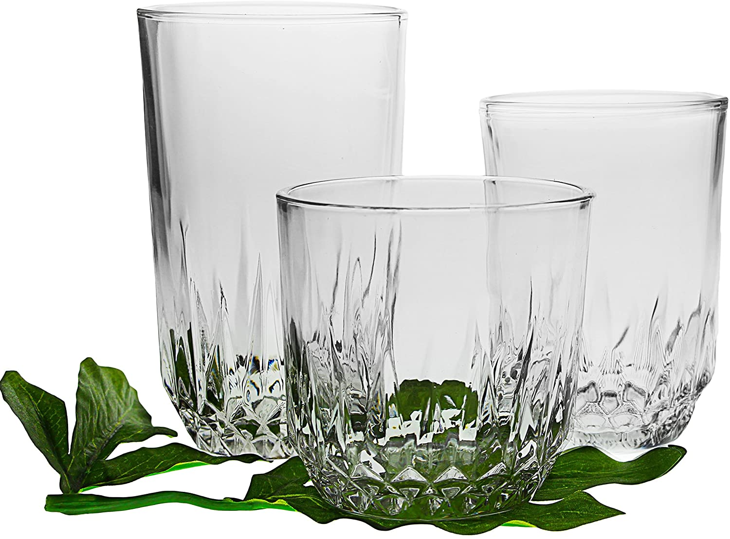 18-Piece Glassware Set Includes: 6 Piece 12 Oz. Highball Glasses