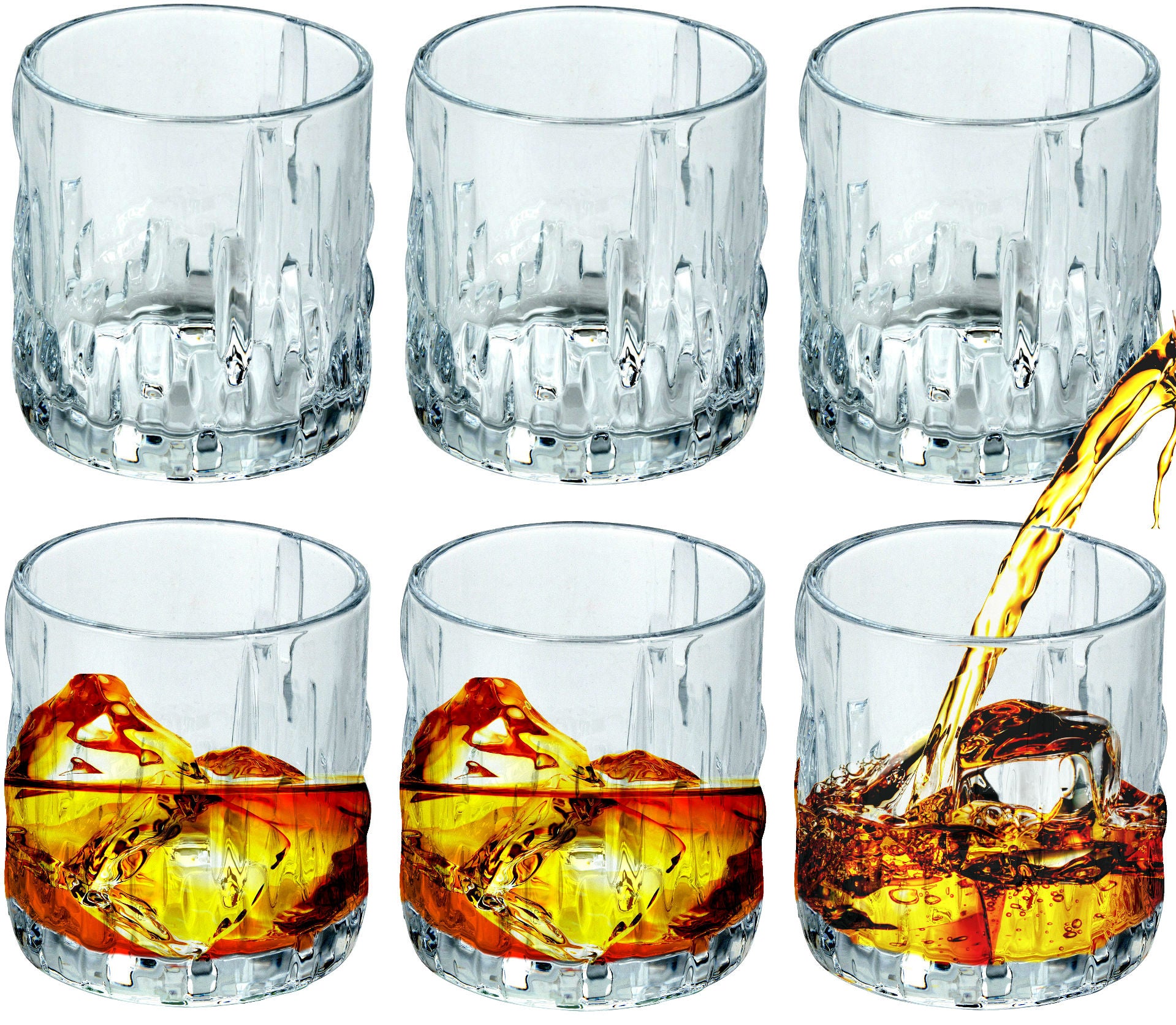 Heavy Sham Highball Glasses Set of 4